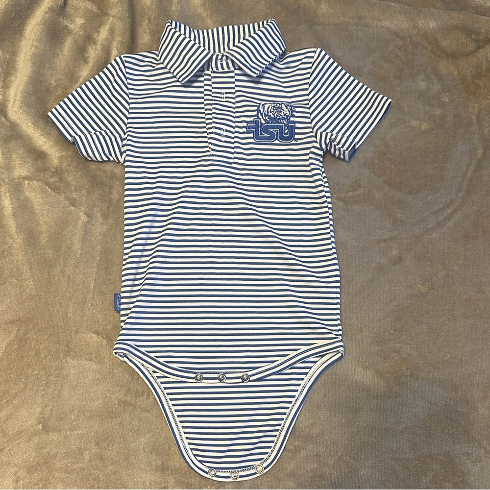 TSU Striped Blue Kids One Piece 12m